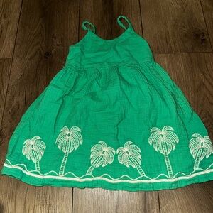 Old Navy Green Kids Dress with Palm Design